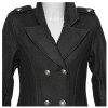 Women Gothic Style Military Black Wool Coat Women Long Coat 